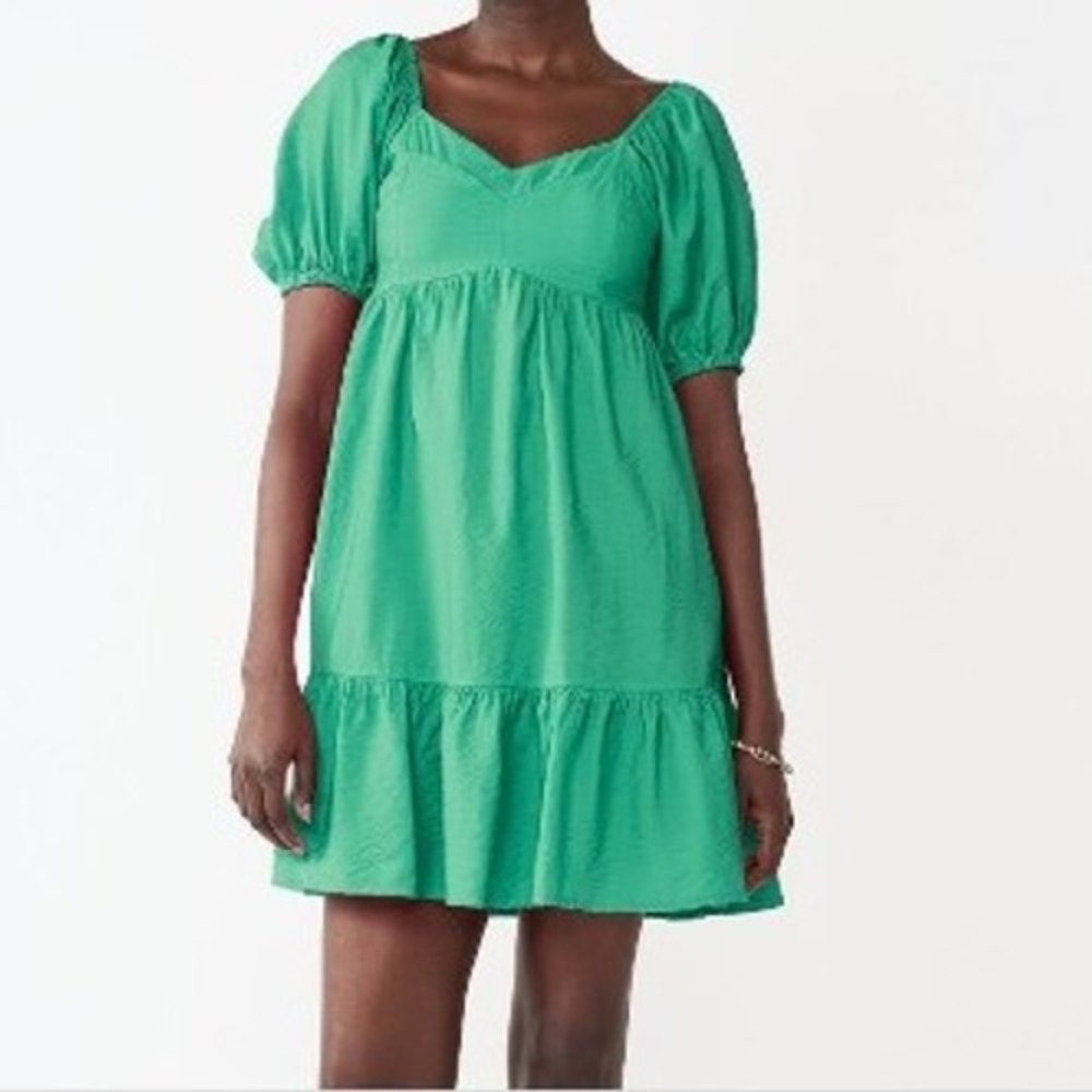 NWT Nine West Babydoll Mini Dress Tangy Green Size XXL